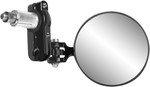 Parts Unlimited 3" Black Round Side View/Bar End Mirror (0640-1477)