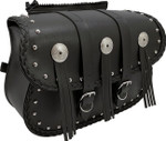 Wille & Max Warrior Series Straight Motorcycle Saddlebags (58320-00)