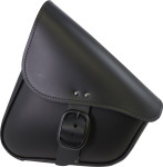 Wille & Max Black Leather Swingarm Bag w/Matte Black Buckle (59893-00)