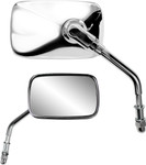Parts Unlimited Short Chrome Rectangle Side View Mirror (0640-0959)