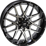 ITP Hurricane Wheel | Gloss Black w/Machine Edges | 18x6.5 | 4/156 (1822516546B)