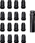 ITP Black Wheel Lug Nuts 12mm x 1.5" Tapered (Splined w/Key) (BLUG20BX)