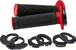 Domino D200 Lock-On Black/Red Grips (D20046C4042H8-0)