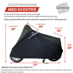 Dowco Guardian WeatherAll Plus Scooter Medium Black Cover (50031-00)