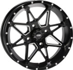 ITP Tornado Front/Rear Milled Matte Black Wheel 14x7 (1421952727B)