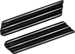 Covingtons Finned Black Saddlebag Latch Delete Plates (C1006-B)