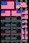 Factory Effex USA Flags Decal Sheet (27-68000)