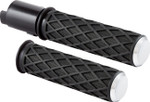 Arlen Ness Diamond Fly-by-Wire Handlebar Grips w/Chrome End Cap (500-059)