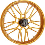Arlen Ness 19" x 3.5" Split-Spoke Forged Gold Front Wheel (330-015)
