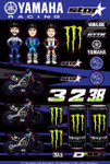 D'Cor Visuals Star Yamaha Monster Bee G Decal Sheet (40-50-118)
