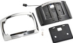 Ciro Chrome Curved License Plate Frame w/LED Plate Light (40500)