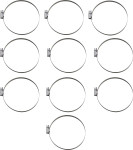 Parts Unlimited Embossed 80-100mm Hose Clamps (10-Pack) (2402-0277)
