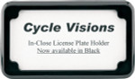 Cycle Visions Black Beveled License Plate Frame (CV-4615B)