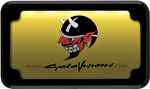 Cycle Visions Black Beveled License Plate Frame w/Plate Light (CV-4616B)