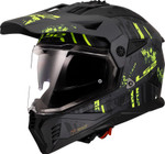 LS2 Blaze II Crazy Adventure Motorcycle Helmet w/SunShield