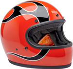 Biltwell Gringo Flame Competition Motorcycle Helmet