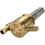 Golan Click Slick 22mm Brass Downward Ball Bearing Petcock (76-312D-BS)