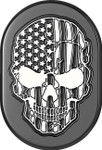 Figurati Contrast American Flag Skull Right Black Antenna Cover (FD28-AC-BLK-RT)
