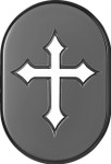 Figurati Maltese Cross Right Black Antenna Cover (FD41-AC-BLK-RT)
