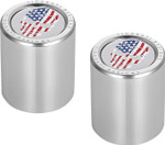 Figurati American Flag Skull Short Thin Polished Docking Cover (FD24-DC-2530-SS)