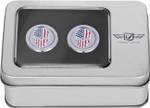 Figurati American Flag Skull Short Thin Polished Docking Cover (FD24-DC-2530-SS)