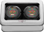 Figurati Sugar Skull Black Front Axle Nut Cover (FD30-FAC-BLK)