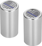 Figurati Thin Blue Line Flag Medium Polished Docking Cover (FD70-DC-2545-SS)