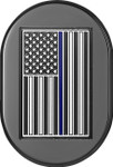 Figurati Thin Blue Line Flag Right Black Antenna Cover (FD71-AC-BLK-RT)