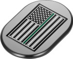 Figurati Thin Green Line Flag Left Black Antenna Cover (FD72-AC-BLK-LT)