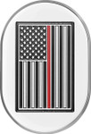 Figurati Thin Red Line Flag Left Polished Antenna Cover (FD75-AC-SS-LT)