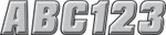 Hardline 2" Silver/Black Snowmobile ID Sticker Kit (SIBLK500)