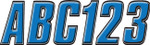 Hardline 3" Series 800 Blue/Black Registration Lettering Kit (BLBLK800)