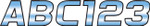 Hardline 3" Series 700 Chrome/Black Registration Lettering Kit (CHBLK700)