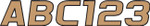 Hardline 3" Series 700 Brown/Black Registration Lettering Kit (BRBLK700)