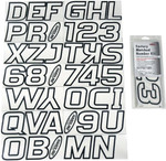 Hardline 3" Series 700 Clear/Black Registration Lettering Kit (700CLBLK)