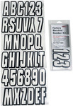 Hardline 3" Series 320 Clear/Black Registration Lettering Kit (320CLBLK)