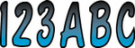Hardline 3" Series 200 Bluejay Blue/Black Registration Lettering Kit (BJBKG200)