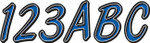 Hardline 3" Series 400 Blue/Black Registration Lettering Kit (BLBKG400)