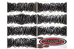 Hardline 3" Series 400 Chrome/Black Registration Lettering Kit (CHBKG400)
