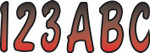 Hardline 3" Series 200 Red/Black Registration Lettering Kit (REBKG200)