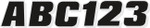 Hardline 3" Series 320 Black/Silver Registration Lettering Kit (BLKSI320)