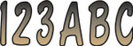 Hardline 3" Series 200 Brown/Black Registration Lettering Kit (BRBKG200)