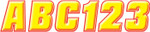 Hardline 2" Yellow/Red Snowmobile ID Sticker Kit (YERED500)
