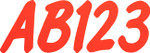 Hardline 3" Series 400 Lava Red Registration Lettering Kit (LR400EC)