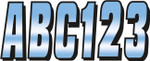 Hardline 3" Series 320 Chrome/Black Registration Lettering Kit (CHBLK320)