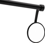 Gilles MOON Black Round Handlebar End Mirror (M04-02-BD)