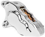 Hawg Halters 4-Piston Single-Disc Front Brake Caliper - Chrome (LHSCC501)