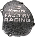 Boyesen Factory Ignition Cover | Silver/Black | KX80 / KX85 / KX100 (SC-10A)