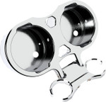 LA Choppers Chrome 1.25" Diameter T-Bar Dual Gauge Mount (LA-7398-12C)