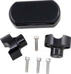 LA Choppers Black Solid Handlebar 1.5" Riser & Top Clamp Kit (LA-7442-01B)
